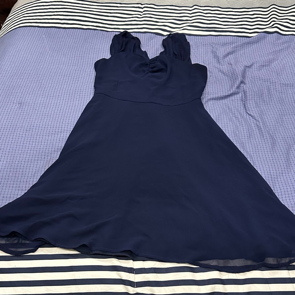 MODCLOTH SLEEVELESS DRESS SIZE MEDIUM NAVY BLUE
